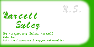 marcell sulcz business card